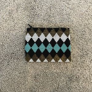 New coin beaded zipper pouch!
